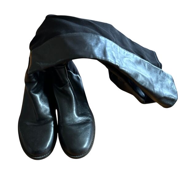 STUART WEITZMAN 5050 Leather OTK Boot Black Sz 5 - Picture 9 of 14